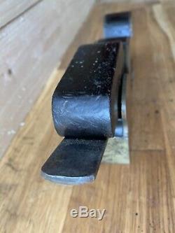 Old brass or bronze wood infill shoulder plane old woodworking tool rabbet plane