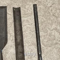 Old tool rare emery waterhouse chisel Set wood good condition