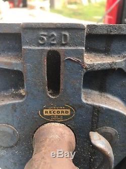 Original RECORD #52 D MADE in ENGLAND WOODWORKING VISE QUICK RELEASE BENCH DOG
