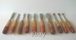 PFEIL Wood Carving Tools Professional Set of 10 Tools, 7 Used and 3 New