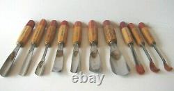 PFEIL Wood Carving Tools Professional Set of 10 Tools, 7 Used and 3 New