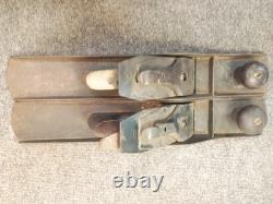 Pair Stanley No 6 and Unmarked Similar Old SMOOTHING PLANE Barn Attic Antique OS