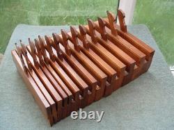 Part set of 14 Hollow & Round Moulding Planes, by John Moseley, London