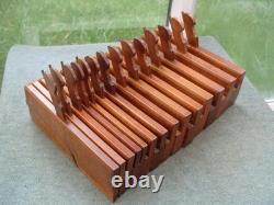 Part set of 14 Hollow & Round Moulding Planes, by John Moseley, London