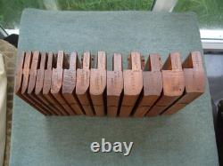 Part set of 14 Hollow & Round Moulding Planes, by John Moseley, London