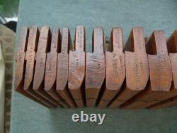 Part set of 14 Hollow & Round Moulding Planes, by John Moseley, London