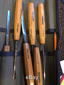 Pfeil Set of 14 Swiss Made Wood Carving Tools Chisel Gouge Arrow Logo Plus Extra