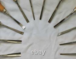 Pfeil Swiss Made Palm Carving Tools Set of 12 With Wood Rack