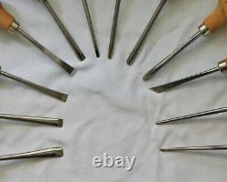Pfeil Swiss Made Palm Carving Tools Set of 12 With Wood Rack