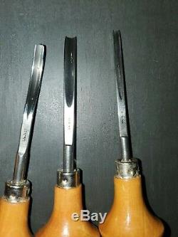 Pfeil Swiss Made Palm Handle Carving Tools Lot Of 12 Used