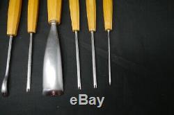 Pfeil Swiss Made Wood Carving Chisel Tools Set 8 Tools and Pouch
