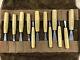 Pfeil Wood Carving Tools / Lettering Chisels Set in Fine Leather Tool Roll
