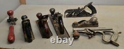 Plane #345 & Stanley No 82 scraper Union 41 collectible woodworking tool lot