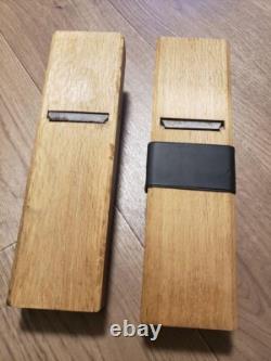 Plane Kanna Japanese Woodworking Tool Used Brass Filled Marutomi Sign Japanese