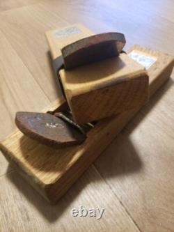 Plane Kanna Japanese Woodworking Tool Used Brass Filled Marutomi Sign Japanese