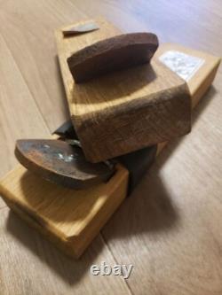 Plane Kanna Japanese Woodworking Tool Used Brass Filled Marutomi Sign Japanese