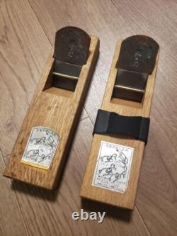 Plane Kanna Japanese Woodworking Tool Used Brass Filled Marutomi Sign Japanese