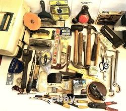 Plumber, Electrician, Tiling, Woodwork, General Tools, Vintage Tool Box Lot 50+