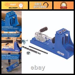 Pocket Hole Jig for Woodworking, Durable & Easy to Use Joinery Tool, K4 Design