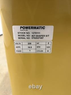 Powermatic PM2700 5-Hp 230/460V Heavy Duty Cast Iron Table Shaper
