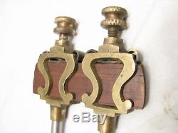 Pr Ornate Antique Brass/Gun Metal Trammel Points Woodworking Tools Marking Gauge
