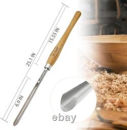 Precision 5/8 Inch Bowl Gouge with Beech Wood Handle & HSS Blade Ready to Use