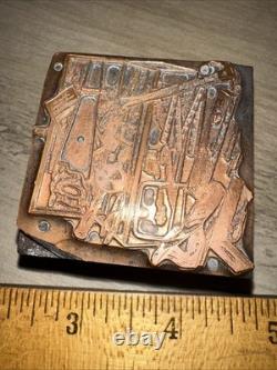 Printing Letterpress Print Block (Carpenters Toolbox) Woodworking Tools