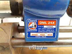 Profesional Record Power DML 24X Wood Turning Lathe 240V 250W Woodworking Tool