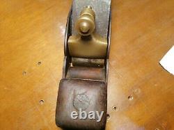 Quality brass and steel plane. Antique woodworking tools. Norris PL7