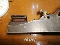 Quality brass and steel plane. Antique woodworking tools. Norris PL7