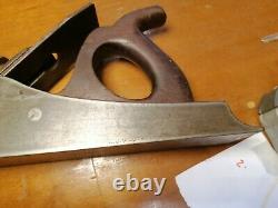 Quality brass and steel plane. Antique woodworking tools. Norris PL7