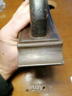 Quality brass and steel plane. Antique woodworking tools. Norris PL7