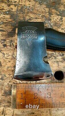 RAZOR SHARP vintage Keen Kutter embossed carving axe hatchet camping woodworking