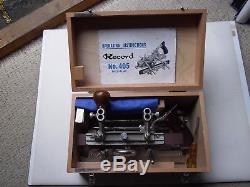 RECORD No 405 MULTI PLANE WOODWORKING Original Wooden Box 24 Cutters Little Used