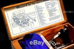 RECORD TOOLS 405 MULTI PLOW plane tool woodworking w cutters box jcboxlot