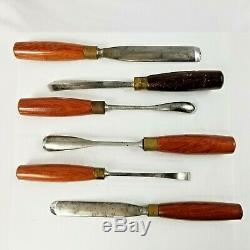 REDUCEDSET OF 6 WOOD CARVING TOOLS, ASHLEY ILES Ltd, ENGLAND. SUPER SET. UK