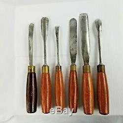 REDUCEDSET OF 6 WOOD CARVING TOOLS, ASHLEY ILES Ltd, ENGLAND. SUPER SET. UK