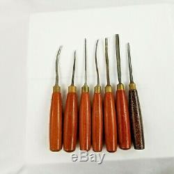 REDUCEDSET OF 7 WOOD CARVING TOOLS ASHLEY ILES Ltd 