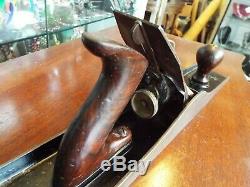 Rare Antique 22 Stanley Bailey No. 7 Wood Plane Woodworking Rosewood Handle