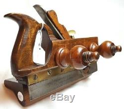 Rare Antique Screw Stem Plough Plane Greenfield No 527 Wood Brass Woodwork