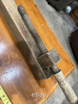 Rare Antique Wooden Bar Clamp Vintage Wood Working Tool 42 Lot Of 2