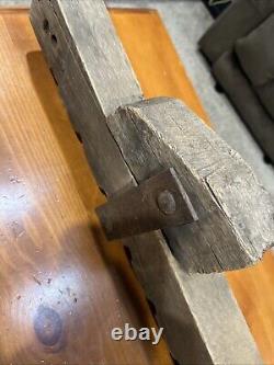 Rare Antique Wooden Bar Clamp Vintage Wood Working Tool 42 Lot Of 2