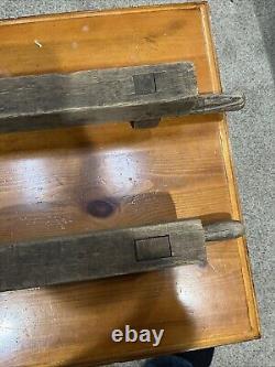 Rare Antique Wooden Bar Clamp Vintage Wood Working Tool 42 Lot Of 2