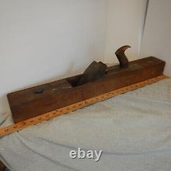 Rare Antique Wooden Jointer Hand Plane 28 in. Woodworking Carpentry