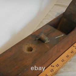 Rare Antique Wooden Jointer Hand Plane 28 in. Woodworking Carpentry