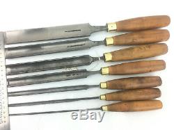 Rare Chisel Set Robt Sorby In Channel Firmer Gouge Woodworking Tool