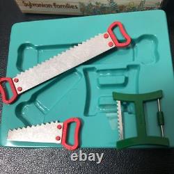 Rare Sylvanian Families Saw Set and Plane Set Vintage Woodworking Tools This