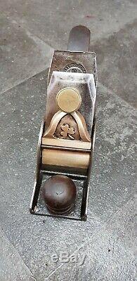 Rare Vintage Irish Shamrock Woodworking Plane Marples Ibbotson Iron