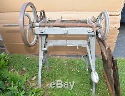 Rare antique Barnes hand crank table saw 1877 pat. Collectible woodworking tool