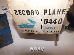 Record 044C Plough Plane Complete With 10 Cutters, instructions and box